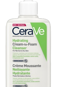 CERAVE HYDRATING CREAM-T0-FOAM CLEANSER NORMAL DRY 236ML REMOVES MAKEUP