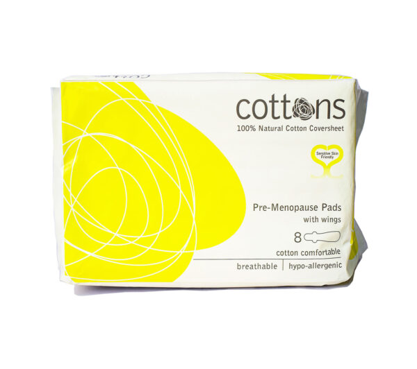 COTTONS HYPOALLERGENIC PRE-MENOPAUSE PADS 8`S