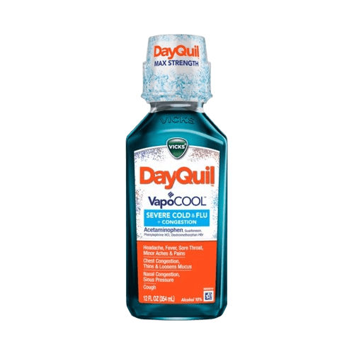 DAYQUIL VAPOCOOL SEVERE COLD & FLU +CONGESTION LIQUID 354ML