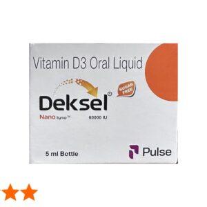 DEKSEL VIT D3 60000IU ORAL SOLUTION 4*5ML