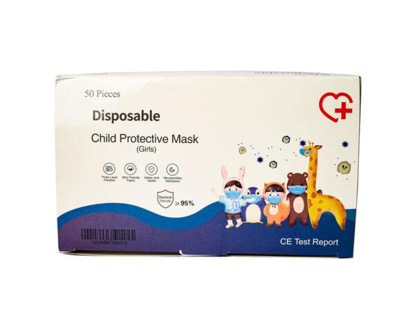 DISPOSABLE CHILD PROTECTIVE FACE MASK KIDS 3PLY CARTOON