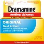 DRAMAMINE MOTION SICKNESS ORIGINAL 12TABS DIMENHYDRINATE 50MG