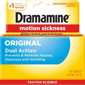 DRAMAMINE MOTION SICKNESS ORIGINAL 12TABS DIMENHYDRINATE 50MG