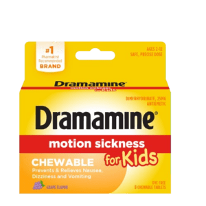 DRAMAMINE MOTION SICKNESS FOR KIDS CHEWABLE TABLETS 8S