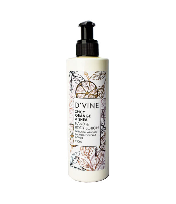 DVINE SPICY ORANGE SHEA HAND BODY LOTION 250ML