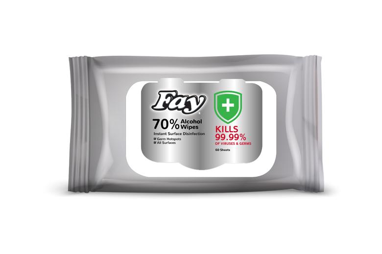 FAY 70% ALCOHOL WIPES 60S