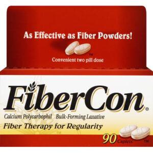 FIBERCON CALCIUM POLYCARBOPHIL BULK FORMING LAXATIVE 90CAPSULES