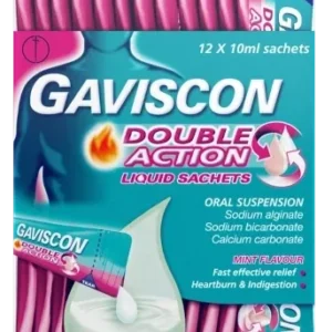 GAVISCON DOUBLE ACTION LIQ SACHETS 10ML 12S