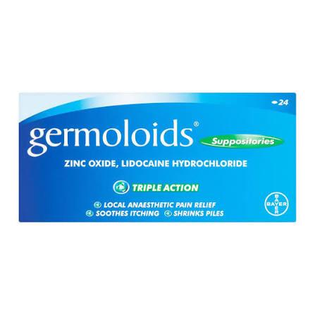 GERMOLOIDS SUPPOSITORIES TRIPLE ACTION 12S