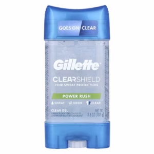 GILLETTE CLEAR+DRY TECH POWER RUSH ANTIPERSPIRANT GEL 107G