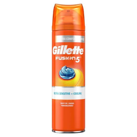 GILLETTE FUSIONG ULTRA SENSITIVE COOLING SHAVE GEL 200ML