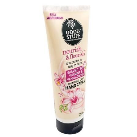 GOOD STUFF BUTTER SOFT SHEA BUTTER VANILLA ORCHID NOURISH FLOURISH HAND CREAM 75ML
