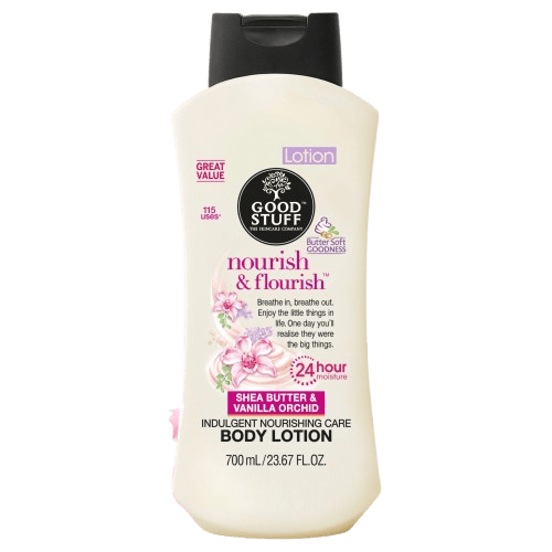 GOOD STUFF NOURISH & FLOURISH SHEA BUTTER VANILLA ORCHID BODY LOTION 700ML