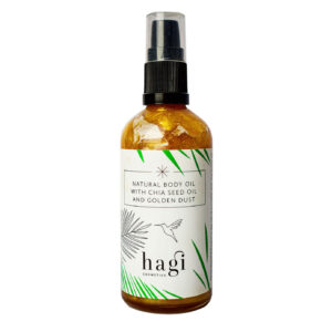 HAGI NATURAL BODY OIL WITH CHIA SEEDS OIL AND GOLDEN DUST