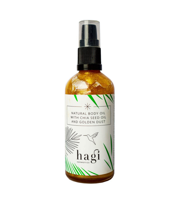 HAGI NATURAL BODY OIL WITH CHIA SEEDS OIL AND GOLDEN DUST