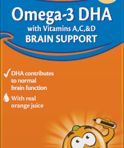 HALIBORANGE SYRUP OMEGA-3 DHA VIT A,C,&D BRAIN SUPPORT ORANGE 300ML 3-12YRS