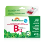 JAMIESON B12 1000MCG FAST DISSOLVING STRIPS MINT 30S