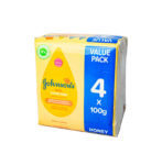 JOHNSONS BABY HONEY SOAP 4X100G
