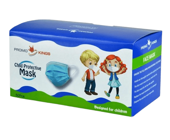 KIDS CHILD PROTECTIVE MASK WHITE LQ 50PCS