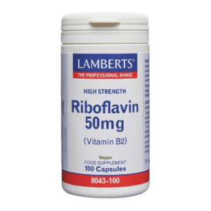 LAMBERTS RIBOFLAVIN (B2) 50MG CAPSULES 100S