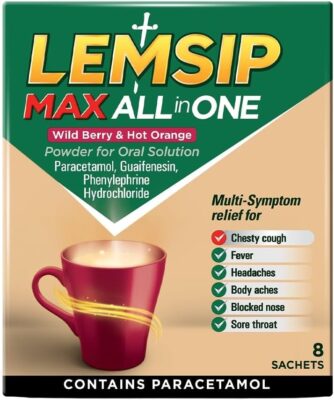 LEMSIP MAX ALL IN ONE WILD BERRY & HOT ORANGE 8SACHETS