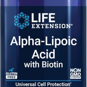 LIFE EXTENSION ALPHA-LIPOIC ACID WITH BIOTIN 60CAPS