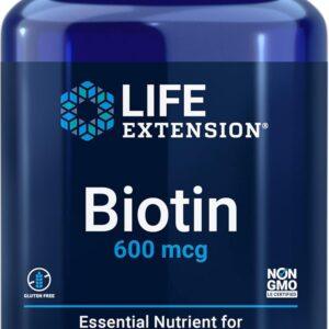 LIFE EXTENSION BIOTIN 600MCG CAPSULES 100S
