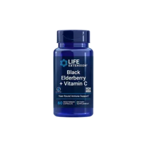 LIFE EXTENSION BLACK ELDERBERYY+ VITAMIN C VEG 60CAPS