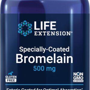 LIFE EXTENSION SPECIALLY COATED BROMELAIN 500MG VEG 60TABLETS