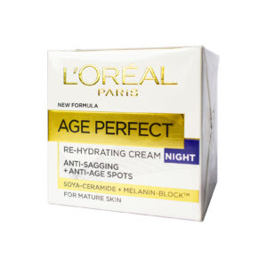 LOREAL AGE PERFECT RE-HYDRATING CREAM NIGHT ANTI-SAGGING ANTI-AGE SPOTS 50ML