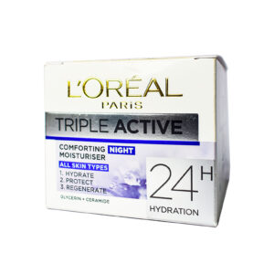 LOREAL TRIPLE ACTIVE COMFORTING MOISTURIZER NIGHT 24H HYDRATION