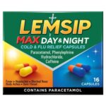 LEMSIP MAX DAY & NIGHT CAPSULES 16S