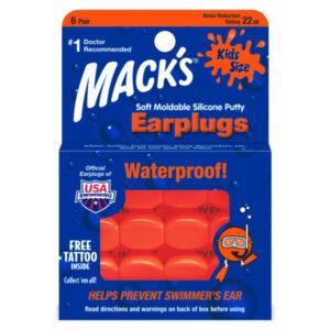 MACK`S #10 TAT EAR PLUGS KIDS MOLDABLE SILICONE
