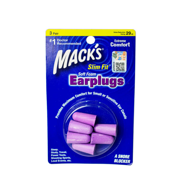 MACK`S #913 EAR PLUGS SLIM FIT - 3 PAIRS (SOFT FOAM)