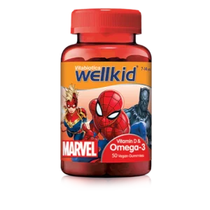 MARVEL WELLKID VITAMIN D OMEGA-3 50VEG GUMMIES