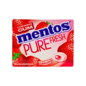 MENTOS FULL FRESH CHEWING GUM STRAWBERRY S/F 14G 8PCS