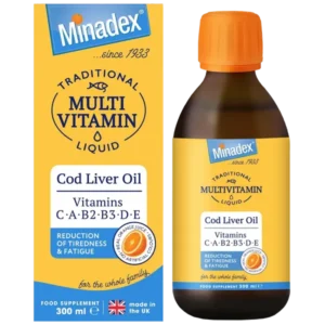 MINADEX MULTIVITAMIN LIQUID 300ML ORANGE FLAVOUR