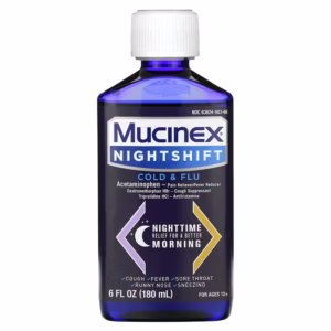 MUCINEX NIGHTSHIFT SEVERE COLD & FLU ALL IN ONE 180ML