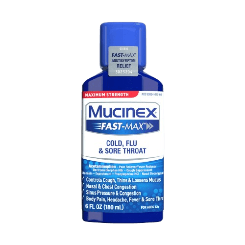 MUCINEX FAST-MAX COLD FLU & SORE THROAT 180ML