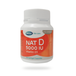 NAT D 5000IU VITAMIN D3 CAPSULES 30S