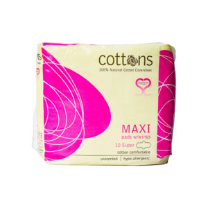 NATURAL COTTONS COVERSHEET MAXI PADS-SUPER