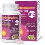NATURAL FACTORS B12 10,000MCG METHYLCOBALAMIN SUBLINGUAL TABS 30S