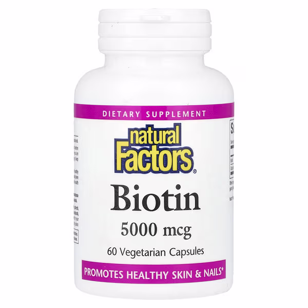 NATURAL FACTORS BIOTIN 5000MCG CAPS 60S