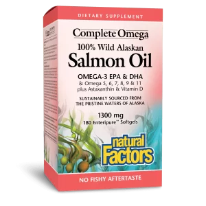 NATURAL FACTORS COMPLETE OMEGA SALMON OIL 1300MG 90SOFTGELS