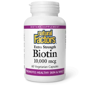 NATURAL FACTORS EXTRA STREGNTH BIOTIN 10,000MCG 60VEG CAPS