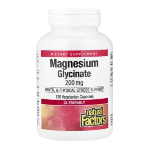 NATURAL FACTORS MAGNESIUM BISGLYCINATE POWDER 200MG 120G