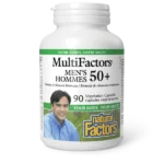 NATURAL FACTORS MULTIFACTORS MENS HOMMES 50+ CAPSULES 90S