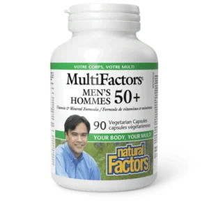 NATURAL FACTORS MULTIFACTORS MENS HOMMES 50+ CAPSULES 90S