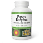 NATURAL FACTORS PAPAYA ENZYMES CHEWABLE TABLETS 120S