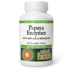NATURAL FACTORS PAPAYA ENZYMES CHEWABLE TABLETS 120S
